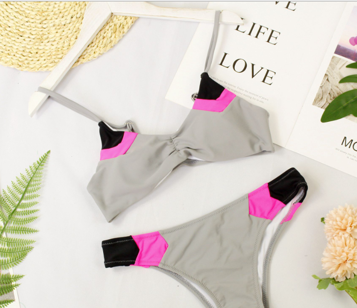 2018 Sexy Color Block Bikini Swimsuit for Women