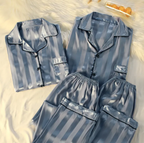 Striped Luxury Silk Sleepwear