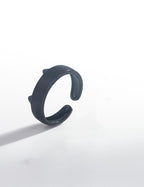 Black and White Cat Couple Ring