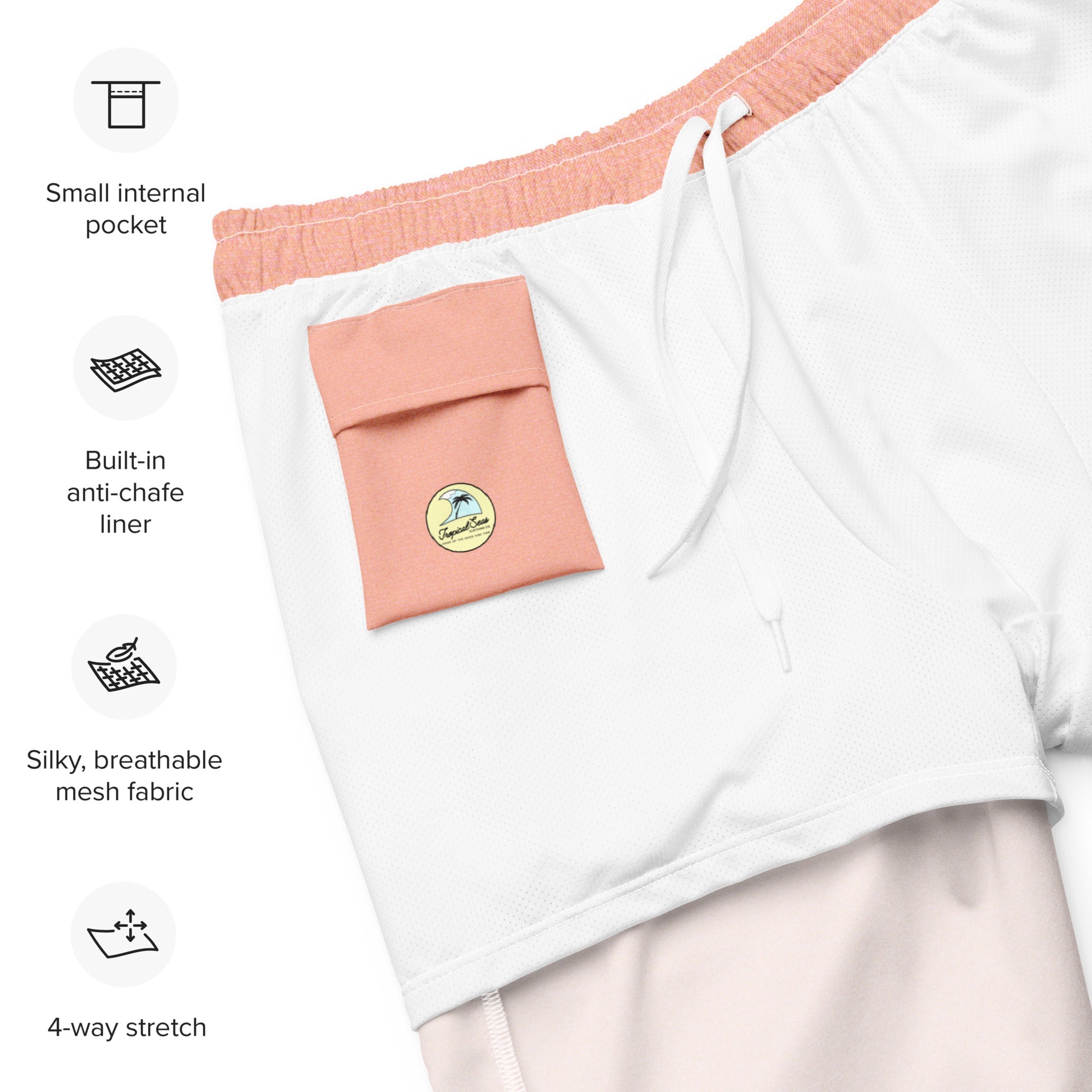 Men's Lined Mesh Swim Trunks