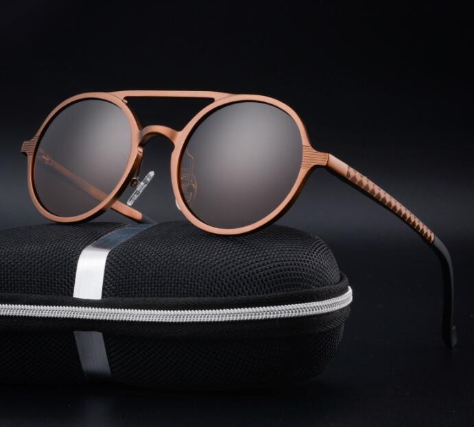 Round Steampunk Polarized Sunglasses
