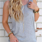 Summer Sleeveless Loose Women's Open Back Tank Top