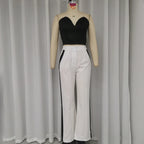 2023 Summer Fashion Stylish Crop Top and High-Waist Pants Set