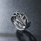 Vintage Jesus Thorn Crown Titanium Steel Ring | Christian Jewelry