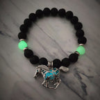 Volcanic Rock Luminous Horse Bracelet for Halloween