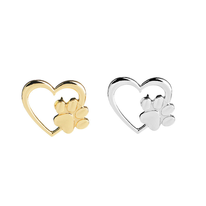 Fashion Korean Dog Paw Hollow Alloy Brooch Accessories