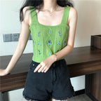 2021 Summer Slim Fit Embroidered Floral Camisole