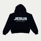 Jesus is the light Rhinestone Hoodie | Faith Streetwear