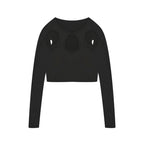 2023 Spring/Summer Women's Streetwear Long Sleeve Crop Top
