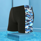 Men's Two-Tone Swim Boxer Trunks
