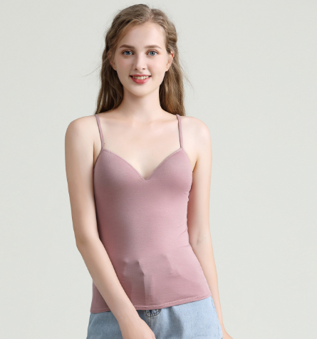 Women's Lace Modal Camisole with Built-In Cups, Plus Size