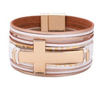 Personalized Cross Magnetic Buckle Bracelet