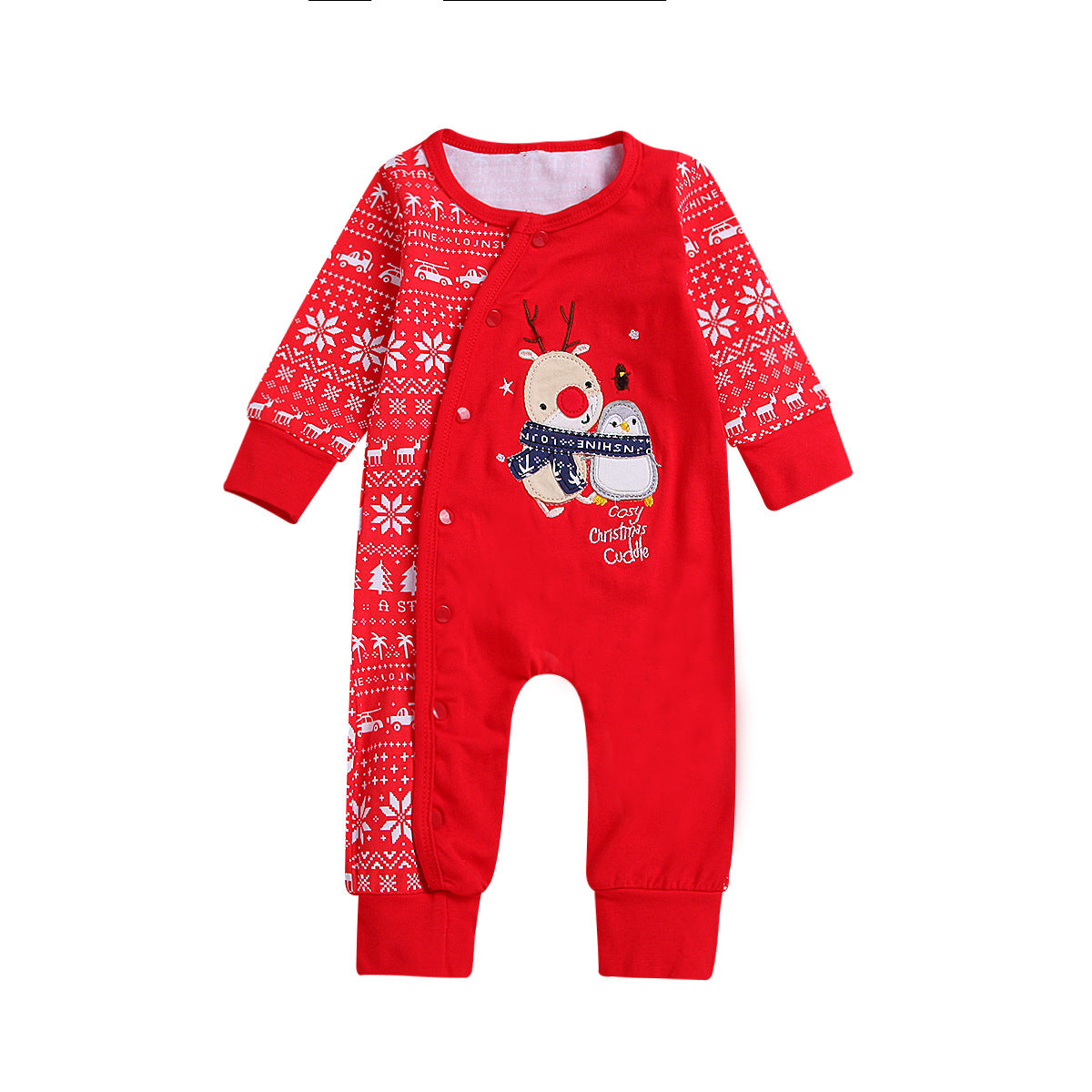Christmas Snowflake Print Bodysuit