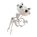 Korean Style Cat Glasses Brooch - Cute Accessory Design