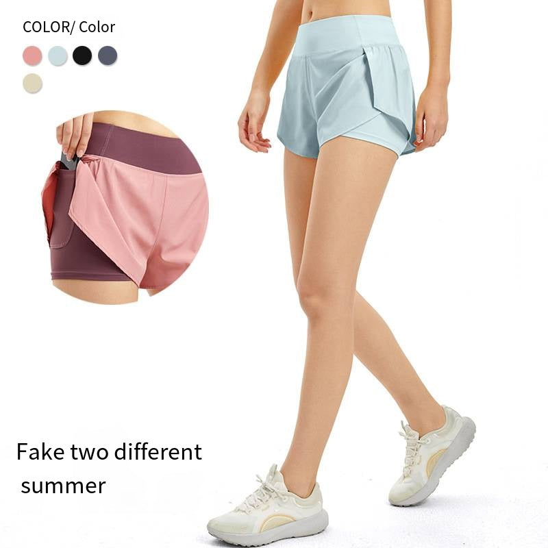 Women's Quick-Drying Sports Shorts with Pockets