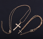 Religious Elements Necklace Set with Cross Pendant | Christian Jewelry