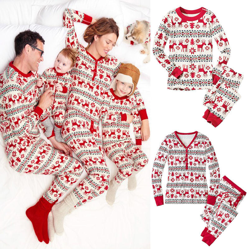 Christmas Family Pajama Set with Printed Sleepwear