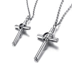 Stainless Steel Couple Cross Pendant Christian Jewelry | Christian Jewelry