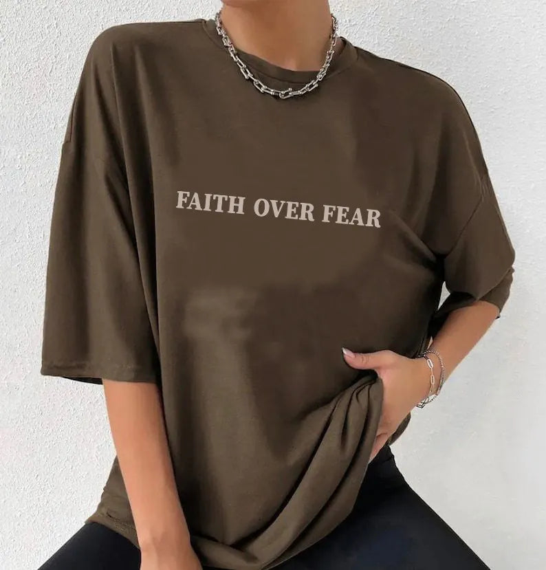 Faith Over Fear Loose T-Shirt | Faith Streetwear