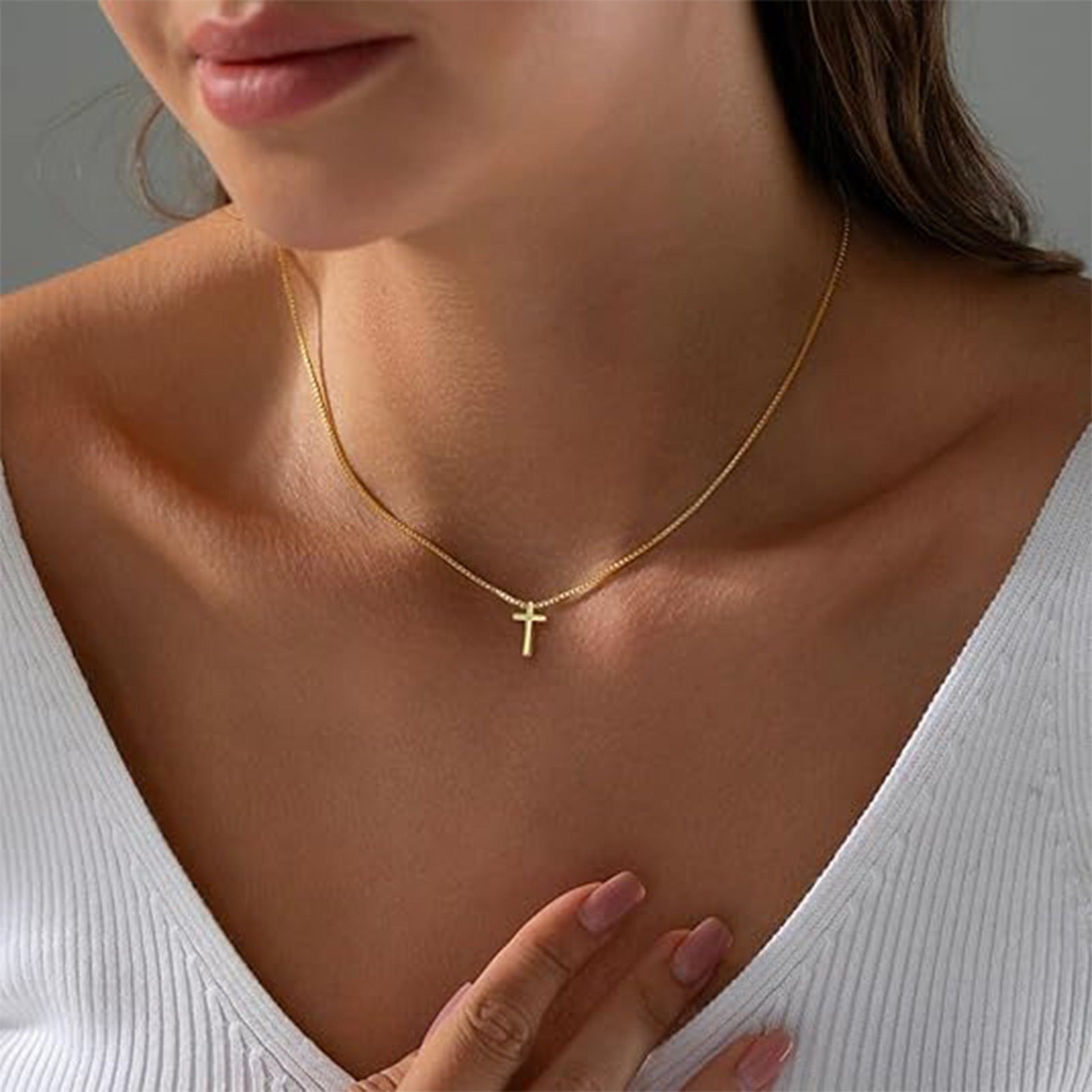 Gold & Silver Christian Cross Necklace | Christian Jewelry