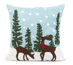 Embroidered Christmas Pillow Cover - Holiday Home Decor
