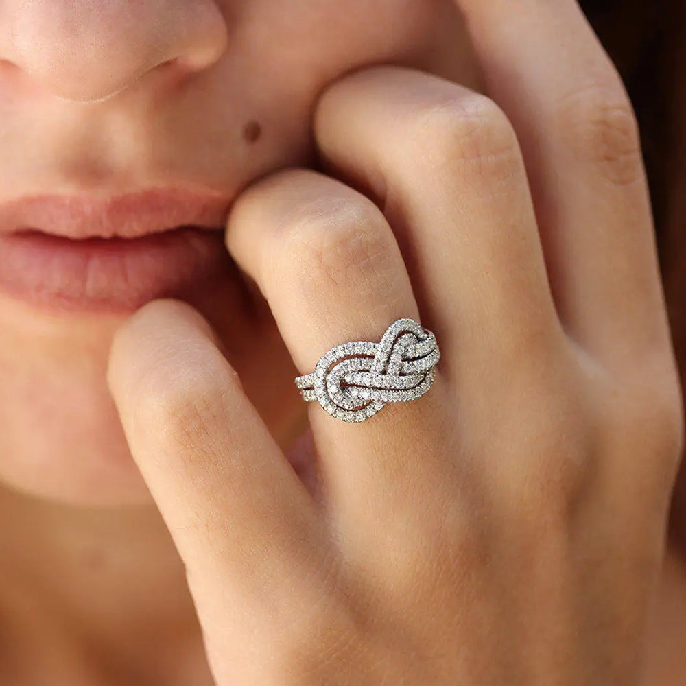 Women's Fashion Cross Knot Ring for Stylish Elegance