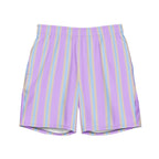 Men's Tropical Striped Swim Trunks