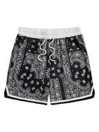 Men's Paisley Bandana Print Swim Shorts