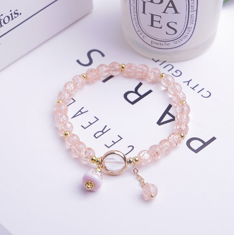 Trendy Summer Cat's Eye Crystal Bracelet for Girls