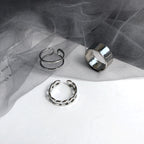 Korean Style Dual-Layer Cross Design Ring