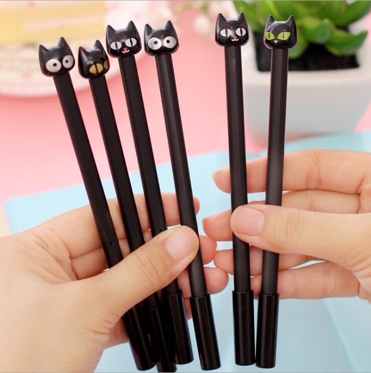 Cute Black Cat Gel Pen - Office and Signature Use