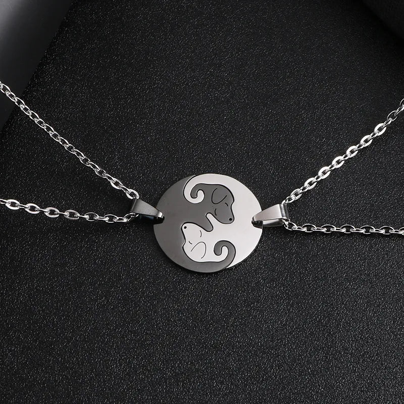 Yin Yang Dog Couple Necklace | Jewelry
