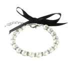 Striped Pearl Necklace Pet Collar for Fashionable Pets