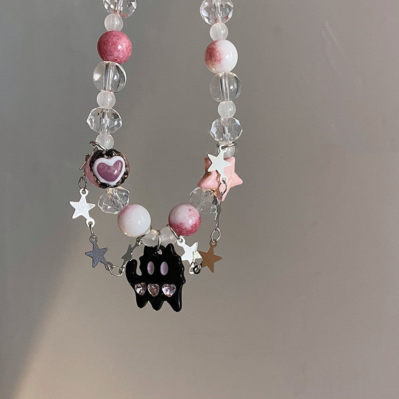 Colorful Icy Cat Bracelet with Fun Design