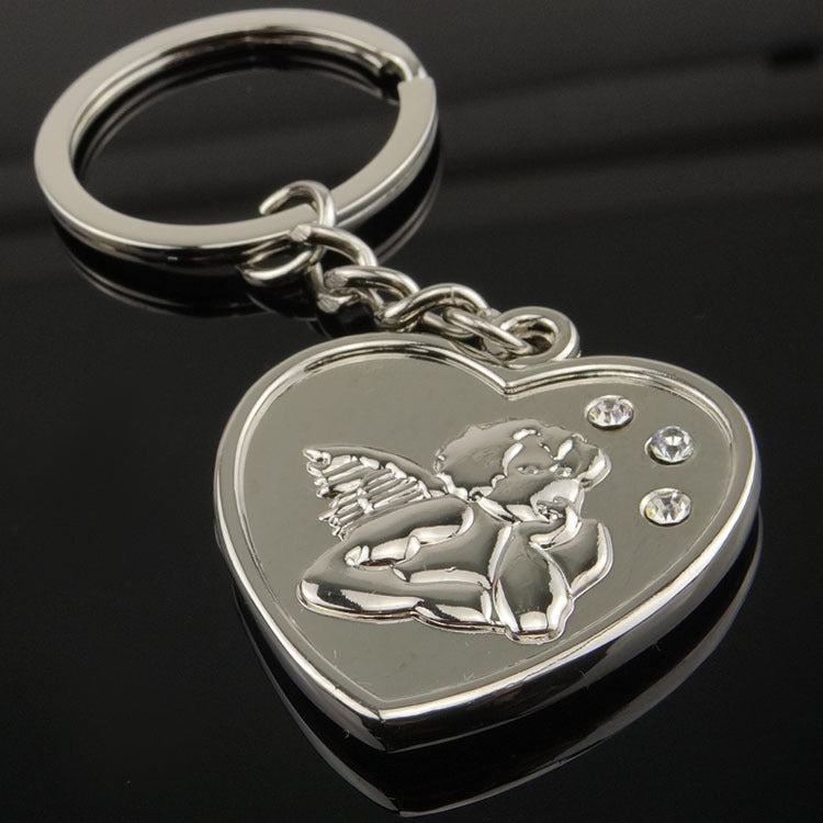 Heart-Shaped Angel Keychain with - Custom Gift | Accessory