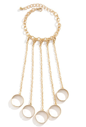 Retro Punk Metal Cross Chain Bracelet for Women
