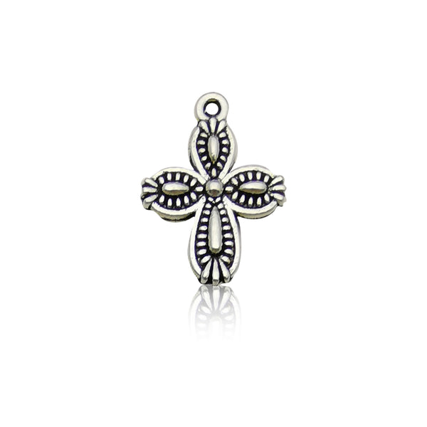 DIY Alloy Vintage Silver Cross Pendant for Jewelry | Christian Jewelry