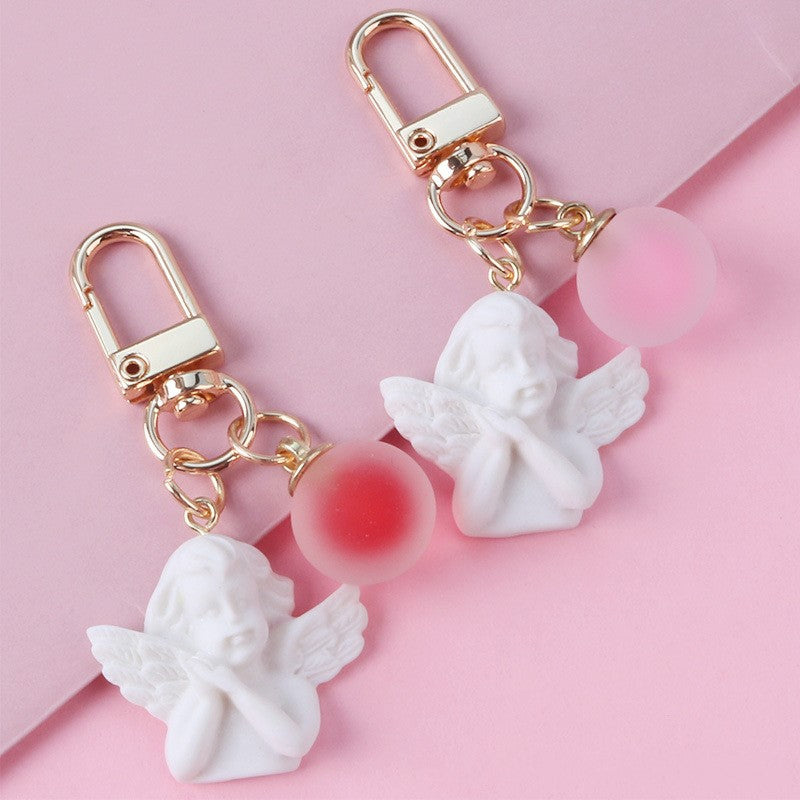 Trendy Angel Keychain with Jelly Color Ball Accessory | Accessory
