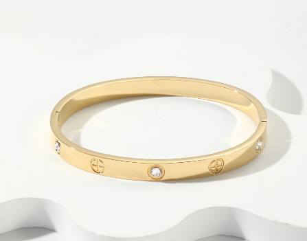 Classic Bracelet with Cross Studs and (One Piece)