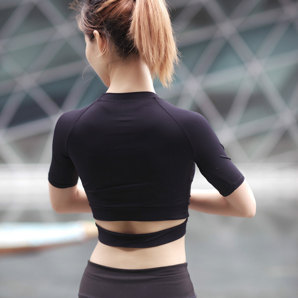 Short Crop Top for Women - Yoga & Fitness Style