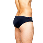 Men's White Swim Briefs with Push-Up Pad