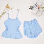 Women's Cotton Tank Top and Shorts Pajama Set