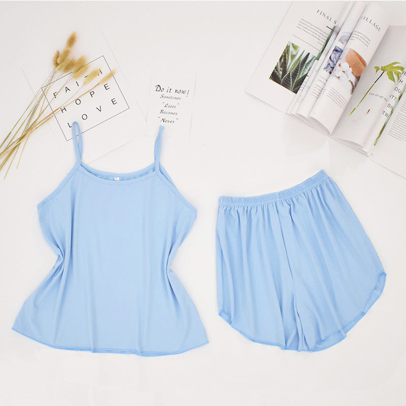 Women's Cotton Tank Top and Shorts Pajama Set