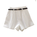 2023 Women's High-Waisted Casual Shorts with Belt