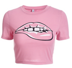 2020 Women's Short Sleeve Crop Top T-shirt