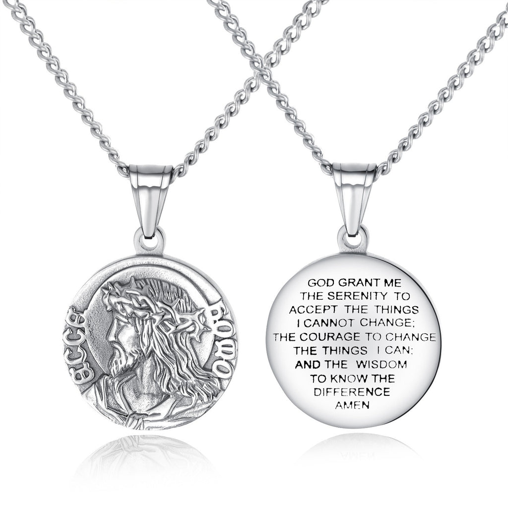 Titanium Steel Jesus Pendant Necklace