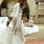 Lace Boho Maxi Beach Cover-Up