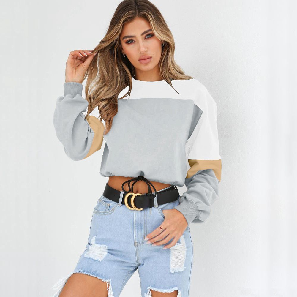 Cut-Out Cropped Hoodie with Tie Detail for Women