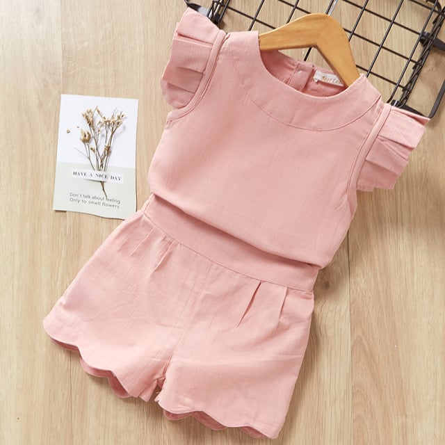 Baby Girls' T-Shirt and Shorts Outfit for Kids