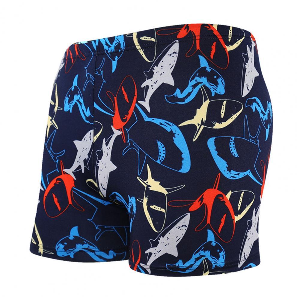 Men's Flame Letter Print Swim Trunks